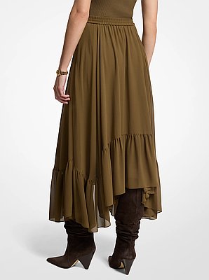 Georgette High-Low Skirt
