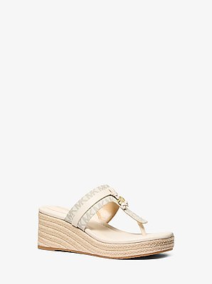 Zoe Signature Logo Wedge Sandal