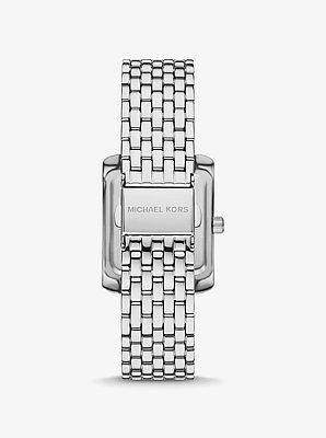 Petite Emery Pav&eacute; Silver-Tone Watch