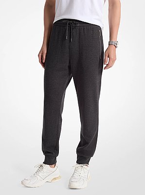 Cotton Blend Drawstring Joggers
