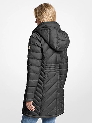 Packable Quilted Nylon Puffer Coat