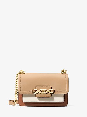Heather Extra-Small Color-Block Leather Crossbody Bag