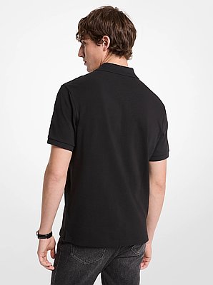Cotton Zip-Up Polo Shirt