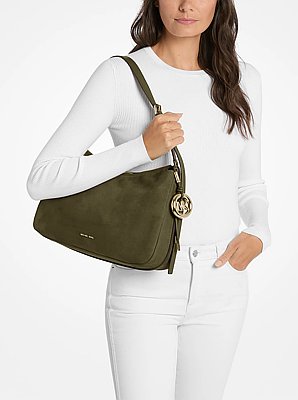 Wandelbare Schultertasche Nolita Medium aus Nubuk