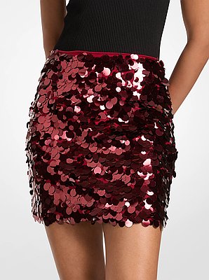 Paillette Embellished Mini Skirt