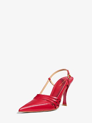 Pump Haisley van leer met slingback