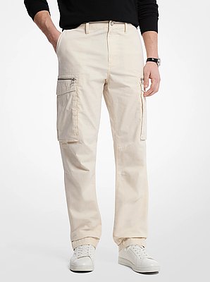 Stretch Cotton Poplin Cargo Pants
