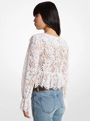Corded Floral Lace Blouse