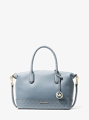 Hyde Medium Pebbled and Signature Logo Satchel
