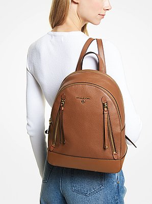Mochila Brooklyn mediana de piel granulada