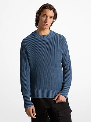Pullover in cotone a coste