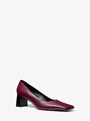 Zapato de tac&oacute;n Maria de piel