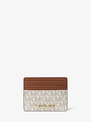 Jet Set Travel Large Logo and Leather Card Case