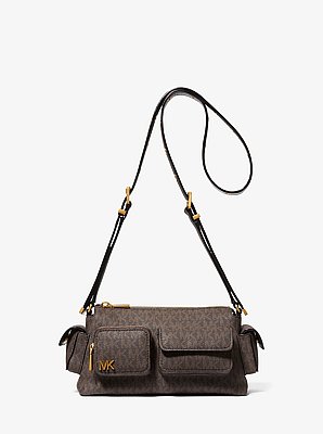 Borsa a spalla Dakota piccola con stampa logo