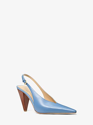 Zapato de sal&oacute;n Electra de piel con tal&oacute;n descubierto