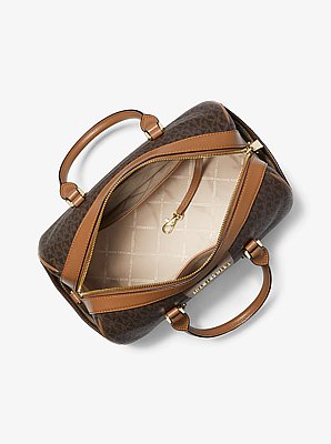 Bedford Travel Medium Logo Stripe Satchel