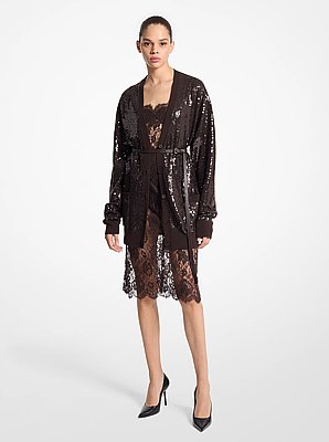 Sequined Cashmere Cardigan