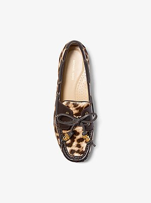 Fallon Leopard Print Calf Hair Moccasin