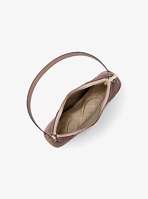Sac &agrave; bandouli&egrave;re convertible Sienna de taille moyenne en daim et jacquard &agrave; logo