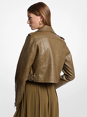 Crinkled Moto Jacket