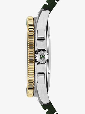 Oversized Maritime Two-Tone and Silicone Watch