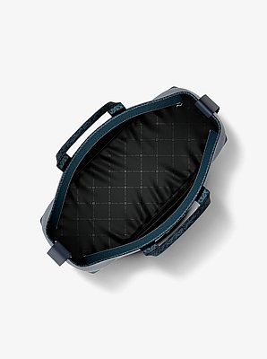 Sac fourre-tout Cooper de taille moyenne en cuir grain&eacute; &agrave; logo Signature