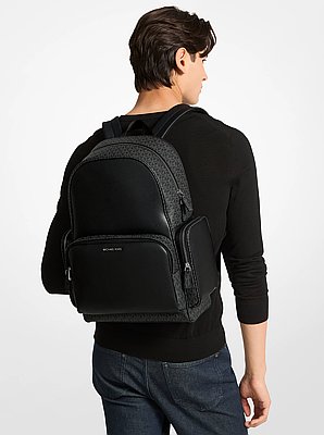 Cooper Leather and Signature Logo Backpack