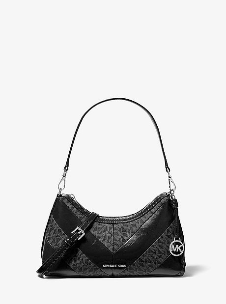 Sammy Small Signature Logo and Patent Convertible Crossbody Bag