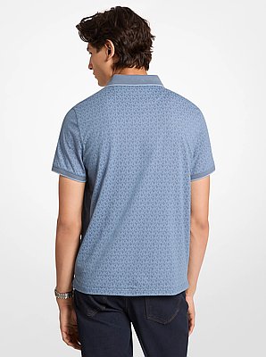 Greenwich Signature Logo Print Cotton Polo Shirt