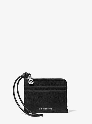 Jet Set Small Pebbled Leather Card Case Wristlet