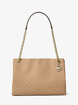 Christina Medium Signature Logo Messenger Bag