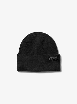 Gerippte Beanie aus Kaschmir