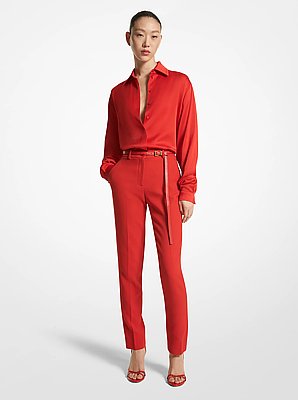 Pantal&oacute;n Samantha de crep&eacute; texturizado doble