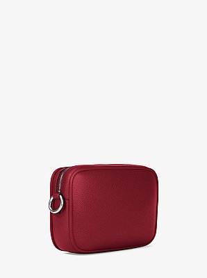 Jet Set Large Pebbled Leather Camera Crossbody Bag
