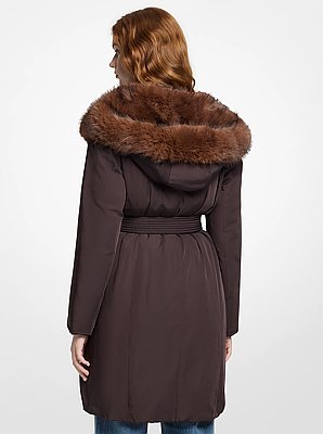 Faux Fur Trim Puffer Jacket