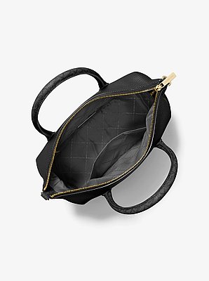 Hyde Medium Pebbled and Signature Logo Satchel