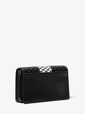Jet Set Medium Logo Embossed Leather Crossbody Bag