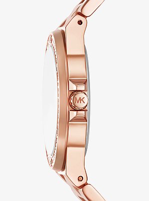 Lennox Pav&eacute; Rose Gold-Tone Watch