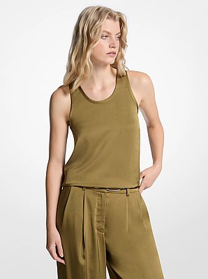 Satin Racerback Tank Top