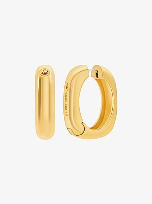 Orecchini a cerchio squadrati