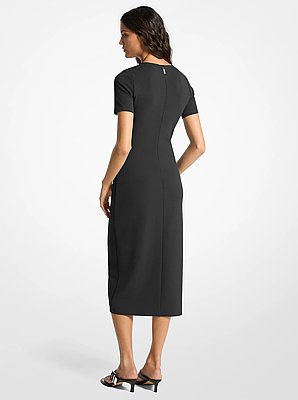 Studded Scuba Midi Dress