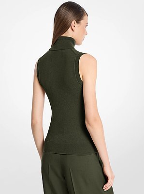Cashmere Sleeveless Turtleneck