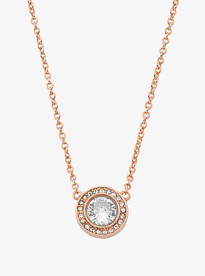 Pav&eacute; Halo Necklace