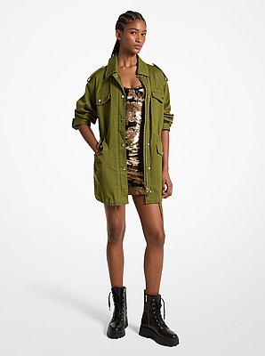 Anorak aus Stretch-Biobaumwolle