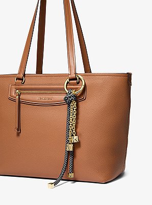 Gold-Tone and Speckled Cord Bag Charm