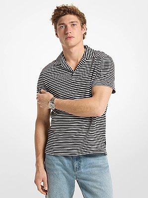 Poloshirt Johnny aus Jacquard mit Streifen