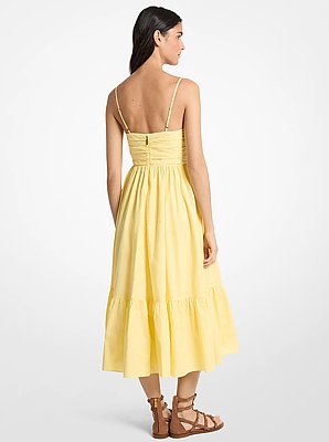 Cotton Poplin Midi Dress