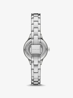 Petite Aspyn Pav&eacute; Silver-Tone Watch