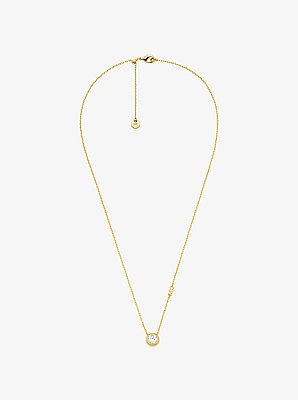 Collar con colgante de piedra redonda