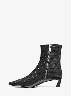 Cosmo Crocodile Embossed Leather Boot